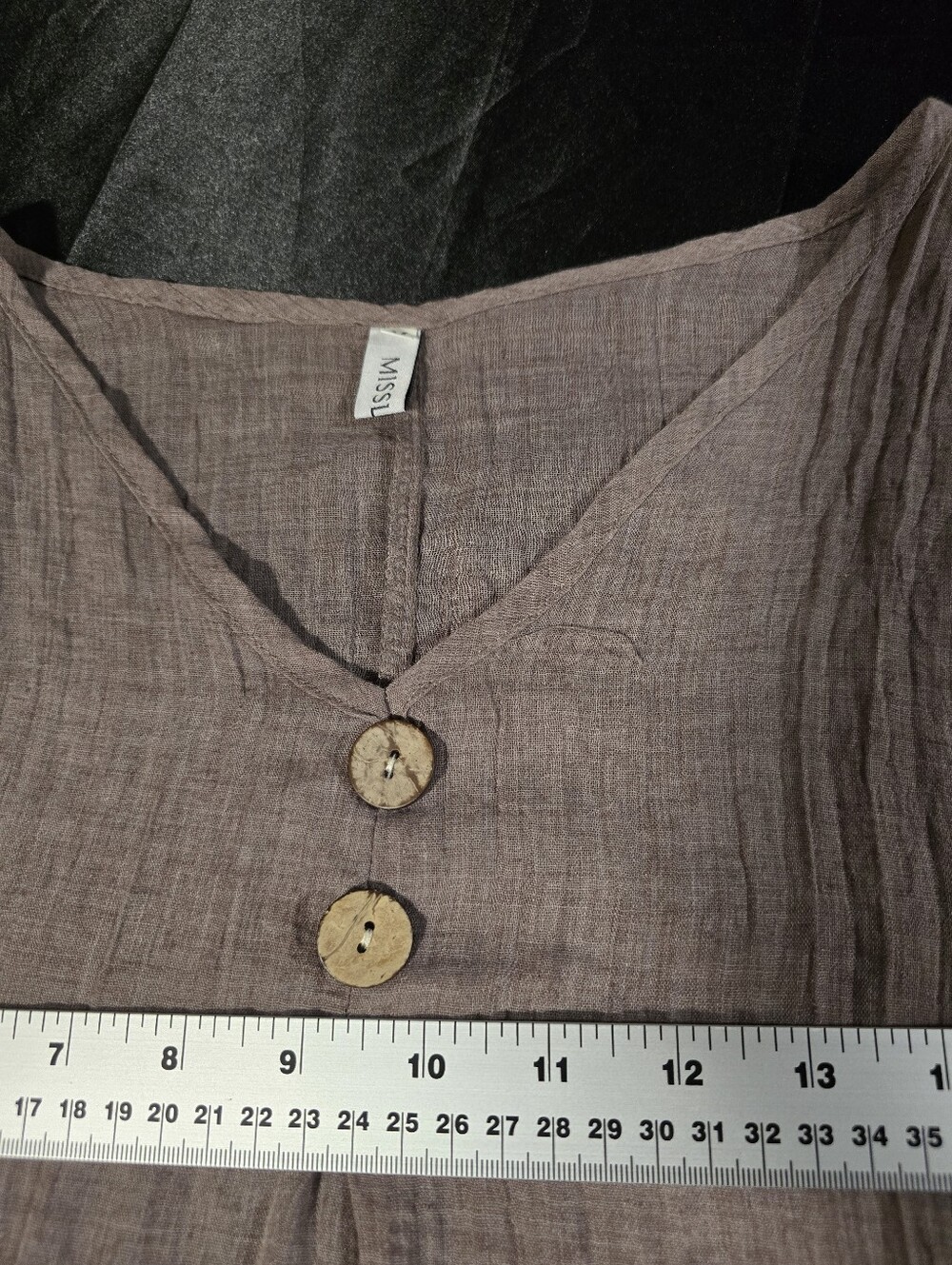MISSLOOK Lightweight Mixed Media Layered Ruffle Sleeveless Tunic Dress. - Picture 4 of 4